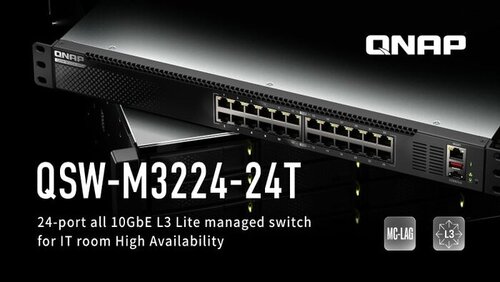 Foto Ilustrasi QSW M3224 24T QNAP Sumber VRITIMES.com – QNAP Memperkenalkan QSW-M3224-24T Managed Switch 24-Port 10GbE L3 1U berkinerja tinggi yang mendukung redundansi MC-LAG dan aplikasi AV-over-IP | JAKARTA | termobariknews.com