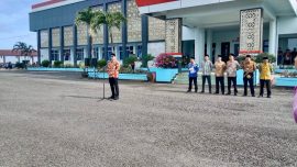 Bupati Seluma memimpin apel akbar dan halal bihalal ASN di halaman Kantor Bupati Seluma
