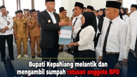 Foto Bupati Kepahiang Lantik 333 Anggota BPD dari 65 Desa Periode 2026–2034 Resmi Dimulai – Bupati Kepahiang Lantik 333 Anggota BPD, Tekankan Fungsi Pengawasan | Berita Bengkulu | termobariknews.com