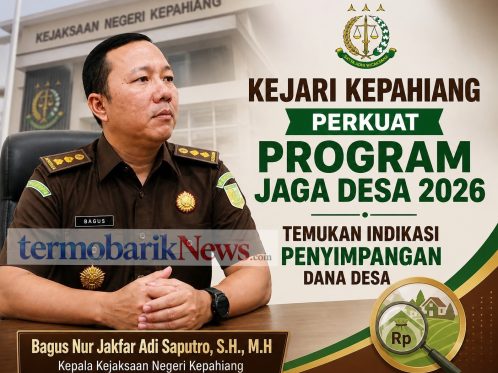 Kepala Kejaksaan Negeri Kepahiang saat melakukan pemantauan program desa di wilayah Kabupaten Kepahiang