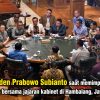 Presiden Prabowo Subianto memimpin rapat terbatas bersama Kabinet Merah Putih di Hambalang membahas isu strategis nasional