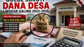 Tim GOLBE menyoroti pengelolaan Dana Desa Linggar Galing Bengkulu Tengah periode 2022-2025.