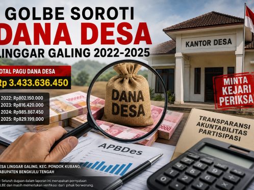 Tim GOLBE menyoroti pengelolaan Dana Desa Linggar Galing Bengkulu Tengah periode 2022-2025.
