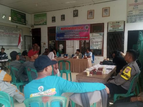 Musyawarah Desa Pra-Pelaksanaan Kegiatan APBDes Tahun Anggaran 2026 di Balai Desa Bayung, Kecamatan Seberang Musi, Kabupaten Kepahiang.